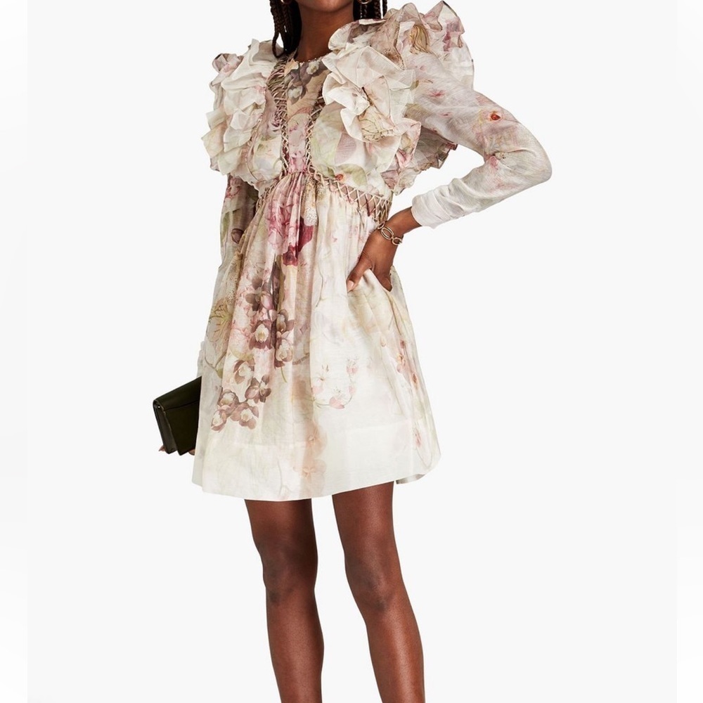 NWT | ZIMMERMANN Embellished floral dress | Size AU 0 (US 2) SOLD OUT EVERYWHERE - Picture 2 of 5